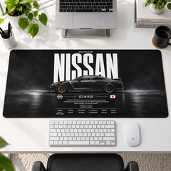 Nissan GT-R R35 Siyah Profil Afişi Mouse Pad - Y1798