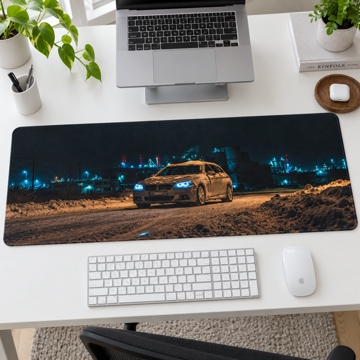 Gece Toprak Yolunda Spor Sedan Mouse Pad - Y1803