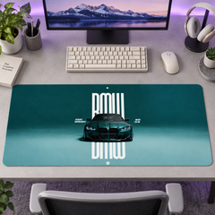 BMW Turkuaz Tipografik Tasarım Mouse Pad - Y1804
