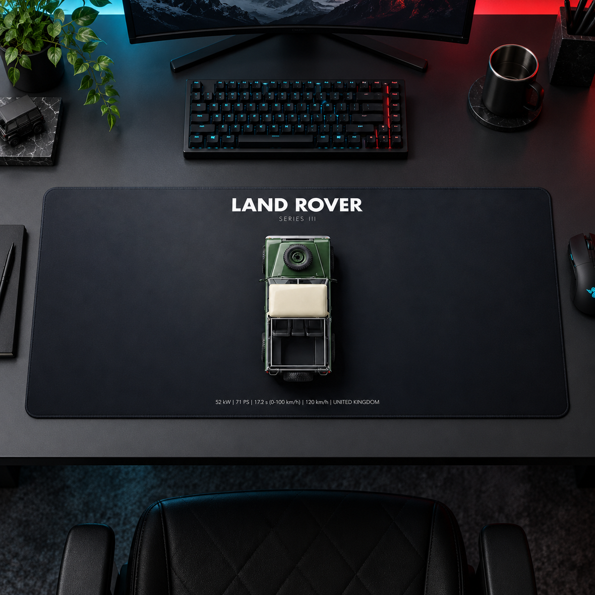 Land Rover Klasik Üst Görünüm Mouse Pad - Y1806