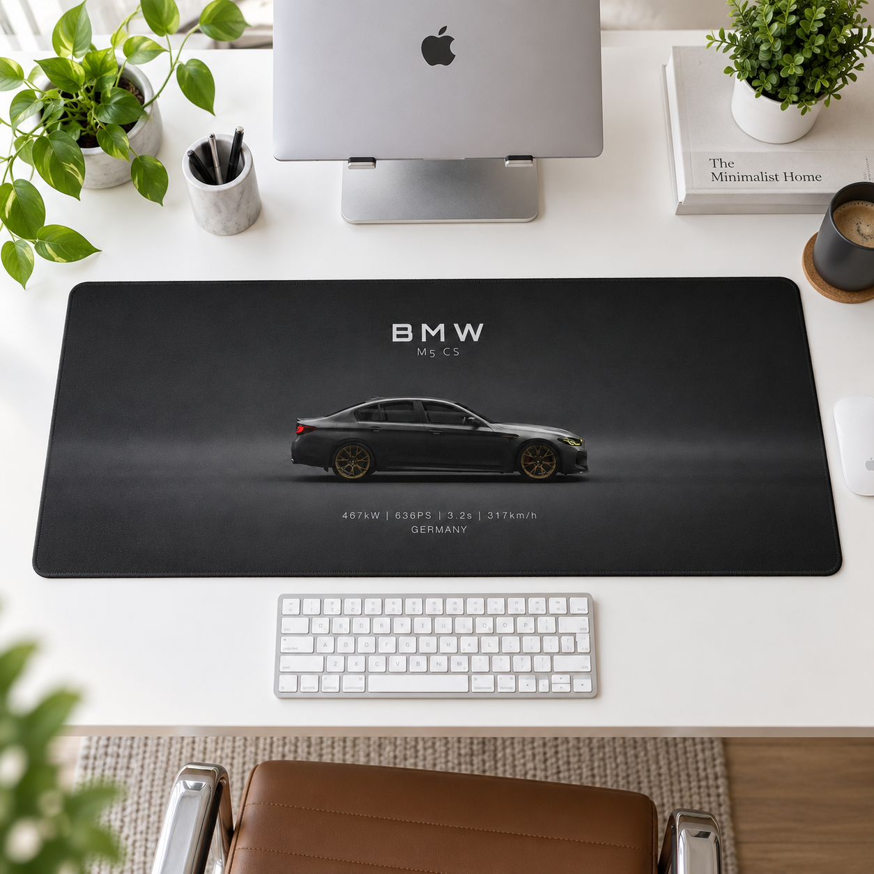 BMW Siyah Altın Jantlı Profil Mouse Pad - Y1813