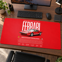 Ferrari Kırmızı Klasik Teknik Afiş Mouse Pad - Y1817