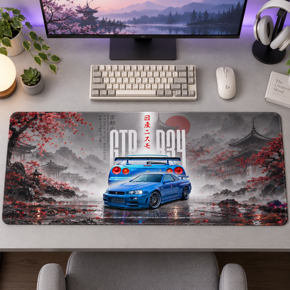 Nissan GT-R R34 Japon Sonbaharı Mouse Pad - Y1824
