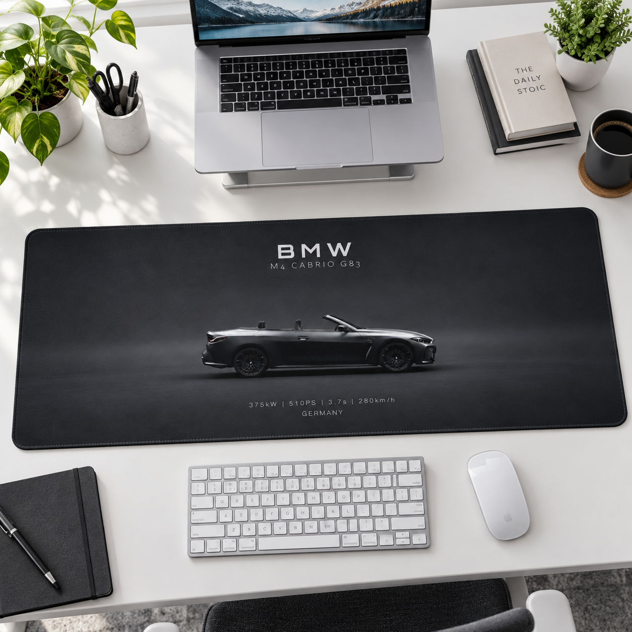 BMW Siyah Cabrio Minimal Profil Mouse Pad - Y1828