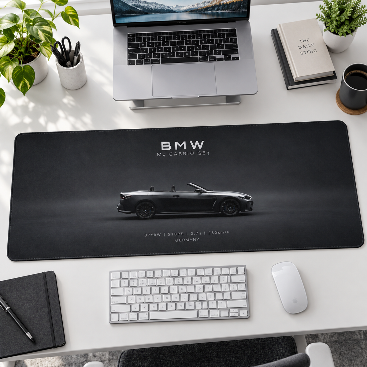 BMW Siyah Cabrio Minimal Profil Mouse Pad - Y1828