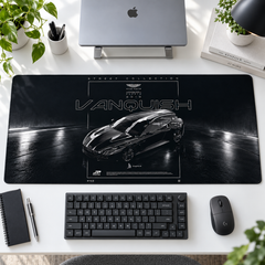 Aston Martin Vanquish Siyah Teknik Afiş Mouse Pad - Y1838
