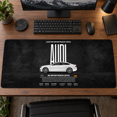 Audi S5 Sportback Siyah Teknik Afiş Mouse Pad - Y1842