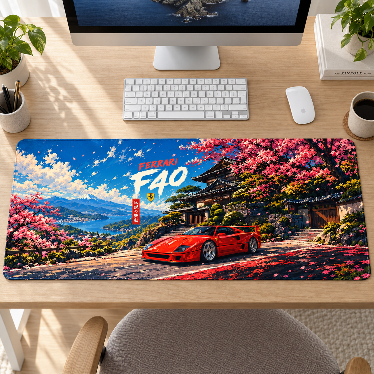 Ferrari F40 Sakura Bahçesi Mouse Pad - Y1850
