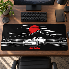 Toyota Supra Kızıl Güneş Çizimi Mouse Pad - Y1862