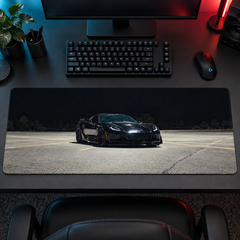Siyah Spor Otomobil Açık Garaj Mouse Pad - Y1866
