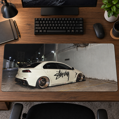 Beyaz Spor Sedan Sokak Kültürü Mouse Pad - Y1867