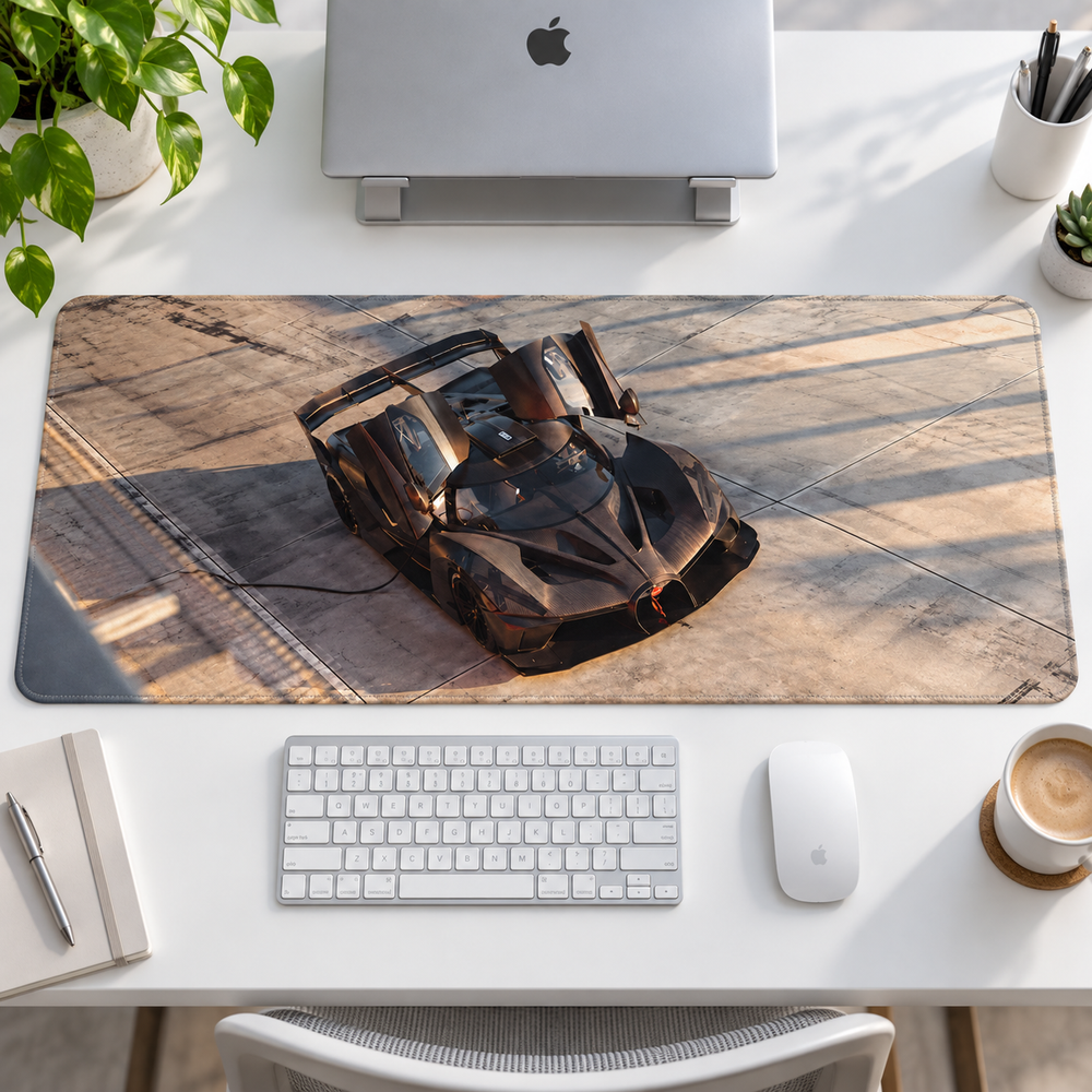 Süper Otomobil Açık Kapılar Üst Görünüm Mouse Pad - Y1873