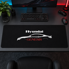 Hyundai Genesis Beyaz Siluet Mouse Pad - Y1891