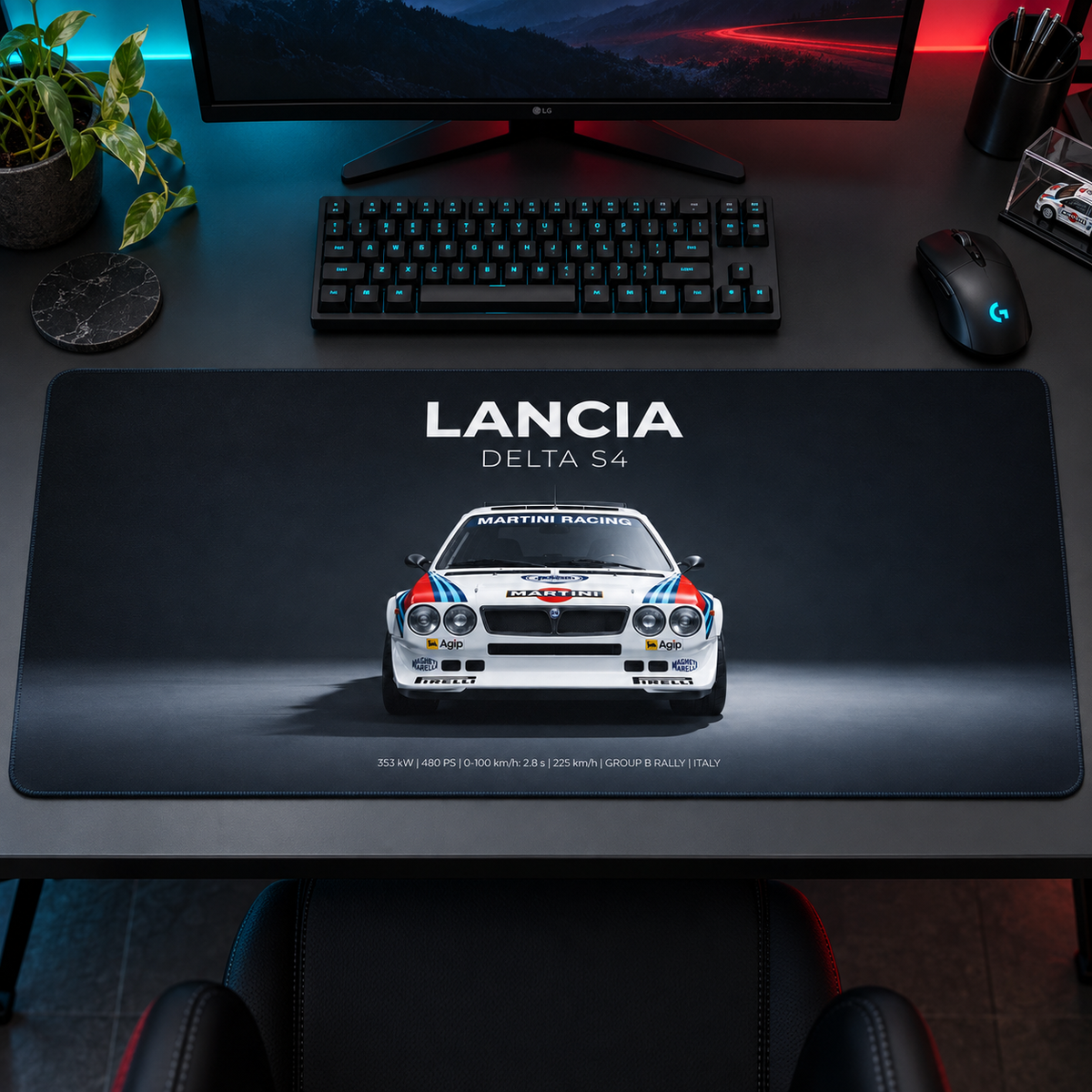 Lancia Delta S4 Ralli Stüdyosu Mouse Pad - Y1896