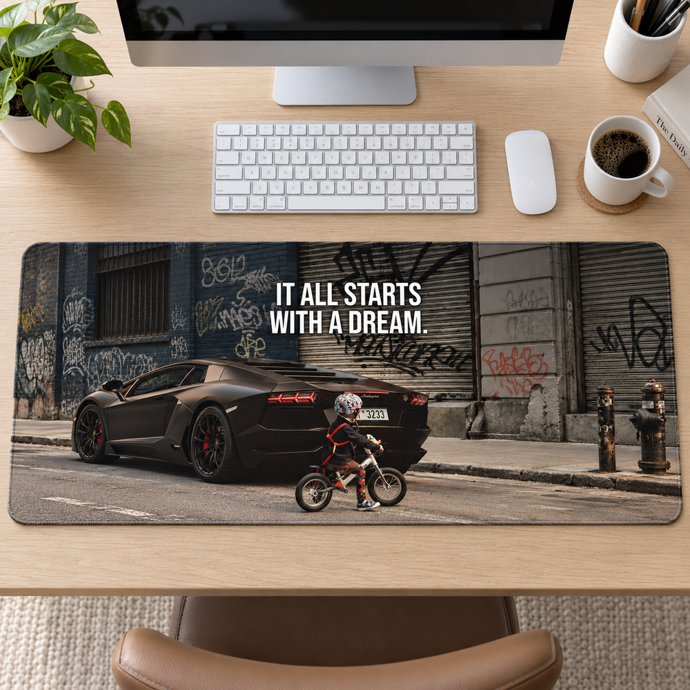 Otomobil Rüyası Şehir Sahnesi Mouse Pad - Y1900