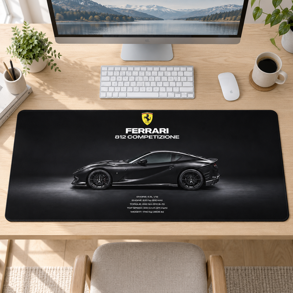 Ferrari 812 Competizione Teknik Profil Mouse Pad - Y1920