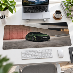 Beton Garajda Yeşil Sedan Mouse Pad - Y1928