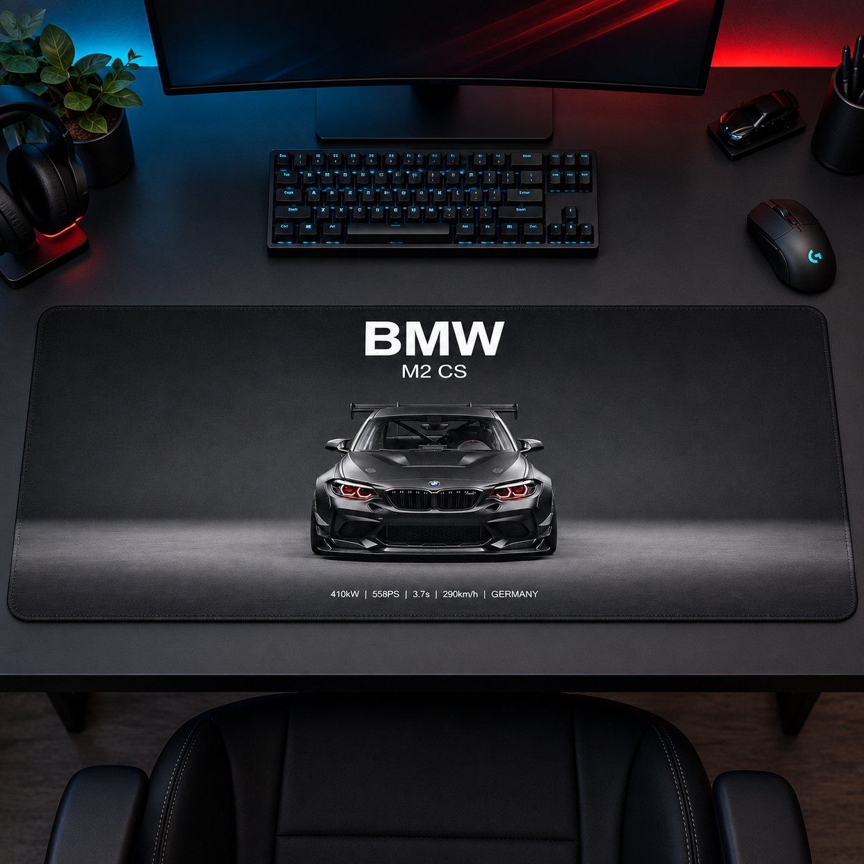 BMW M2 CS Siyah Stüdyo Mouse Pad - Y1936