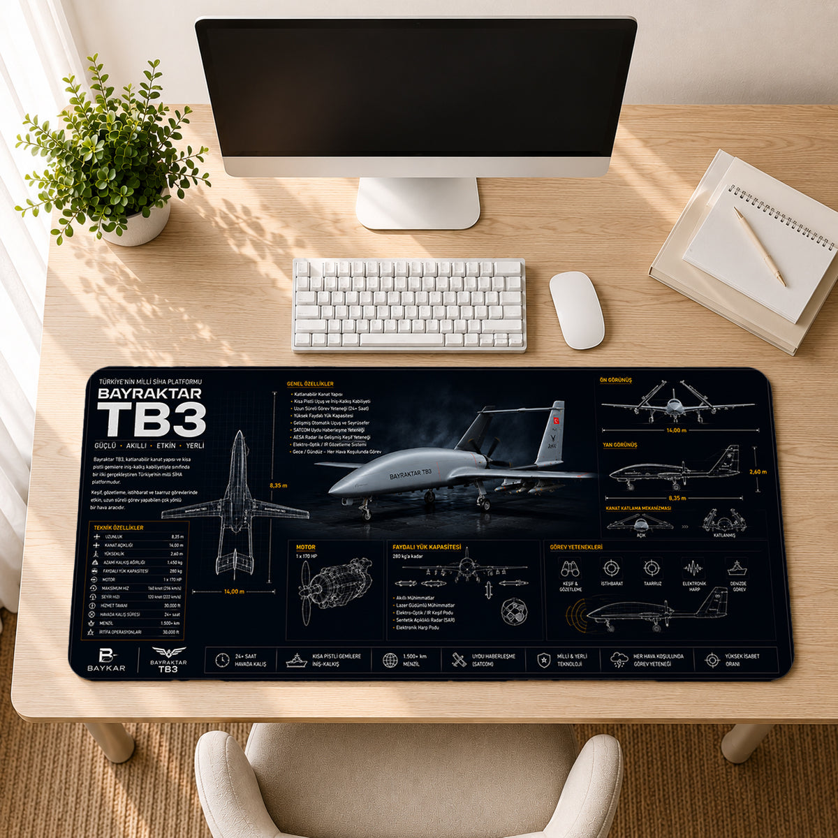 Bayraktar TB 3 Mouse Pad
